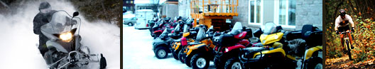 Forfait VTT, motocyclette, bicyclette et motoneige